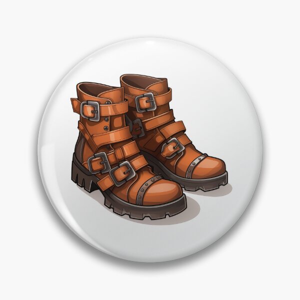 Item preview, Orange Punk Buckle Boots designed and sold by New-School-Wave.