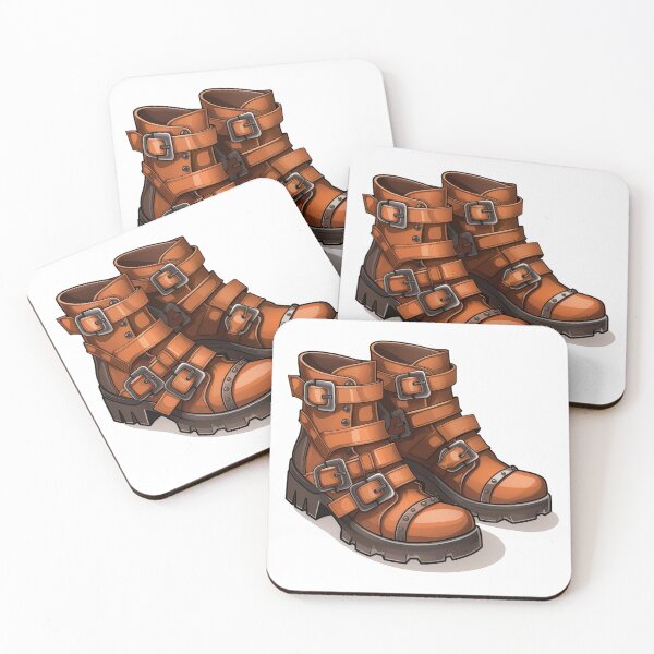 Item preview, Orange Punk Buckle Boots designed and sold by New-School-Wave.