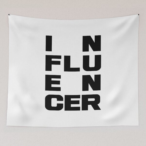 Item preview, IN FLU EN CER – Modern Typographic Statement, Unique designed and sold by villacreativa.