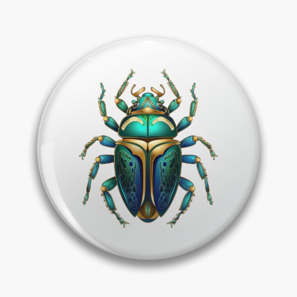 Item preview, Teal Gold Beetle Art designed and sold by New-School-Wave.
