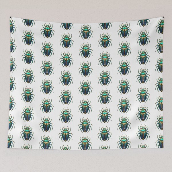 Item preview, Teal Gold Beetle Art designed and sold by New-School-Wave.