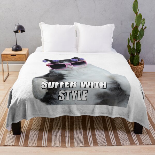Item preview, Suffer with Style Cat Stoic Meme designed and sold by LexaArtworks.
