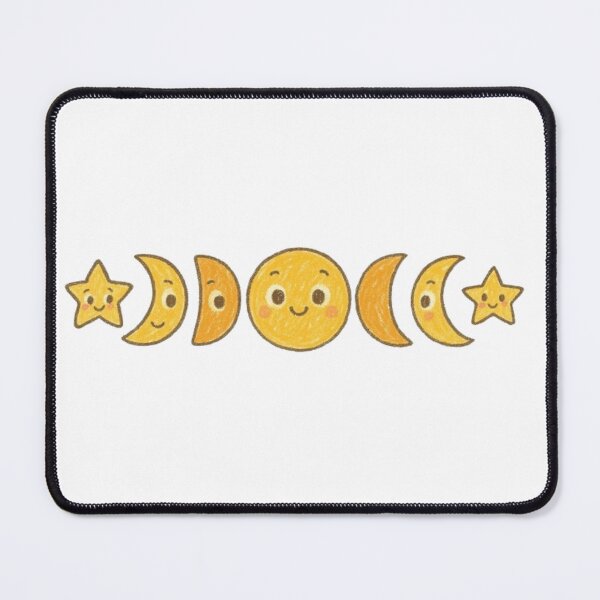 Item preview, Cute Moon Phases and Stars – Kawaii Celestial Art with Smiling Sun, Happy Moons & Star Faces | Astronomy Kids Decor designed and sold by Oqueartecura.