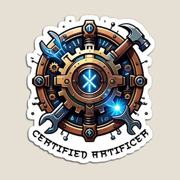 Item preview, Certified Artificer - DnD Class Logo Emblem designed and sold by Raes-Runaways.