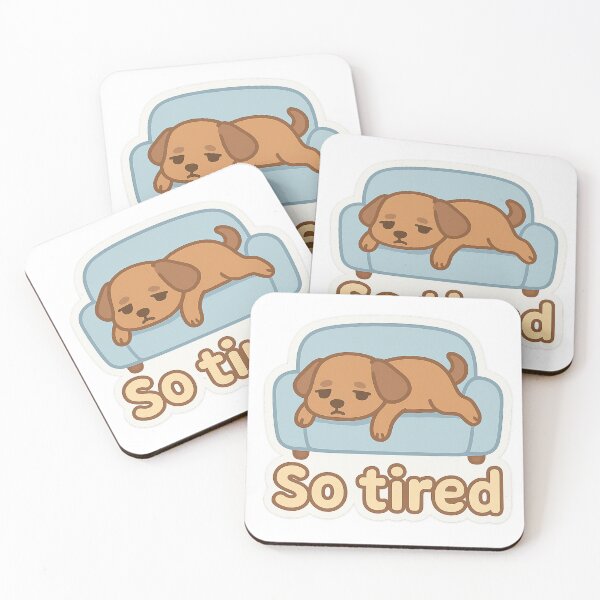 Item preview, So Tired – Cute Sleepy Dog on Couch Funny Design designed and sold by ilkami.