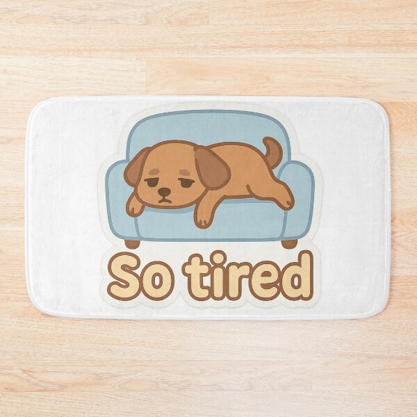 Item preview, So Tired – Cute Sleepy Dog on Couch Funny Design designed and sold by ilkami.