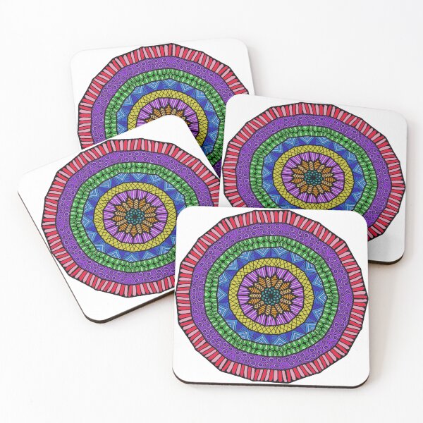 Item preview, Vibrant Rainbow Geometric Mandala designed and sold by KornDala88.