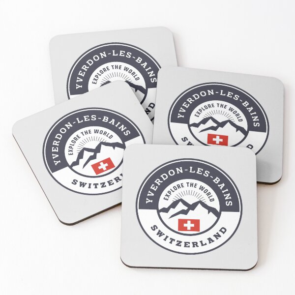 Item preview, Yverdon-les-Bains Switzerland Black and White Crest designed and sold by World Designs.