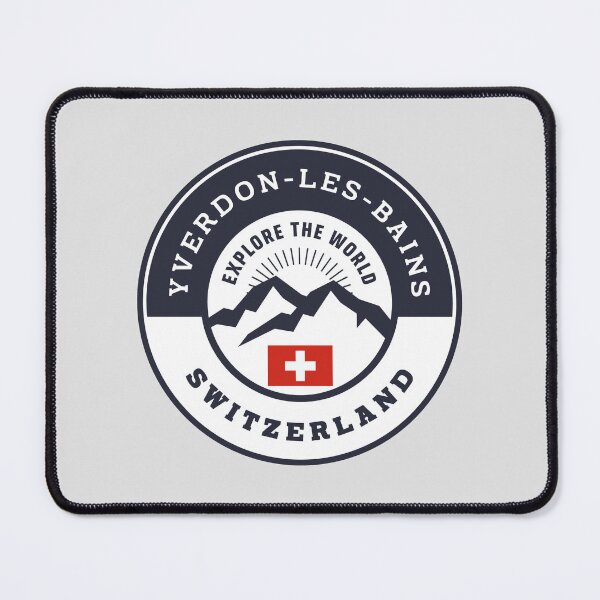 Item preview, Yverdon-les-Bains Switzerland Black and White Crest designed and sold by World Designs.