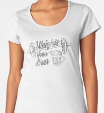 funny gym t-shirt, distressed style, weightlifter hobby Women's Premium T-Shirt