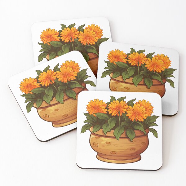 Item preview, Rustic Pot Orange Blooms designed and sold by New-School-Wave.
