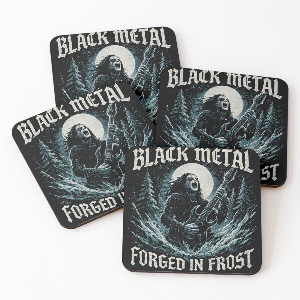 Item preview, Black Metal Guitarist Under Moon Halo designed and sold by Krossgor.