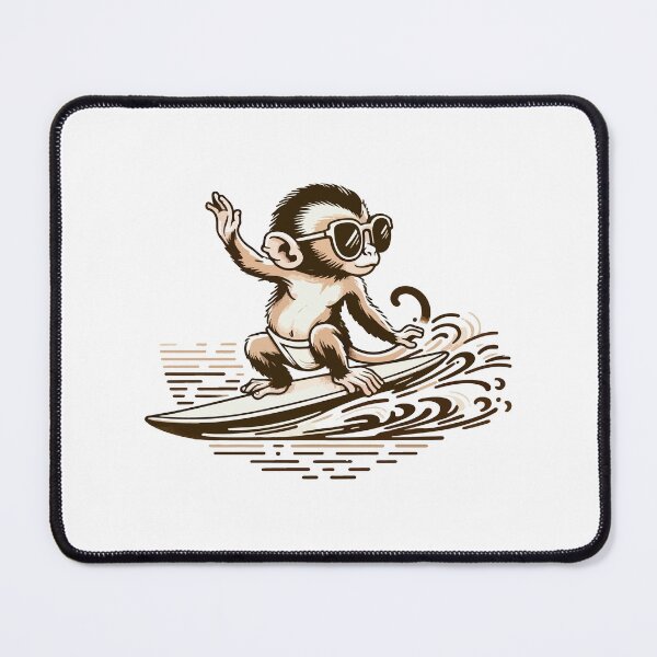 Item preview, Rebellious Surf Monkey on Sunny Beach designed and sold by Yokai-Infinity.