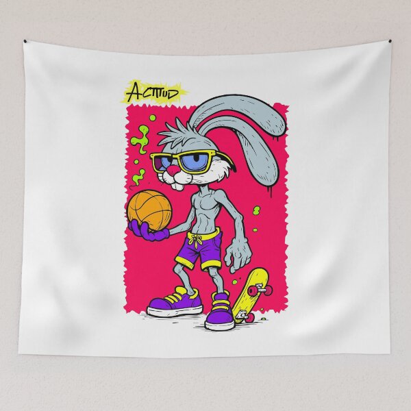Artikelvorschau, Cooler Hase – Basketball & Attitüde entworfen und verkauft von EdwinkOne.