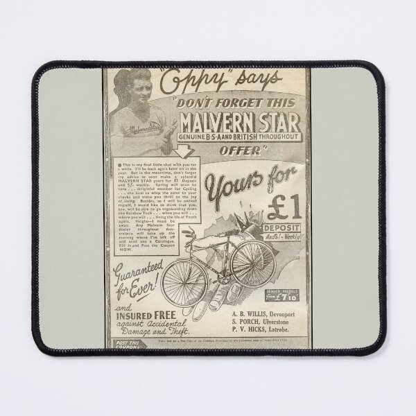 Item preview, 1937 Malvern Star Bicycle Vintage Advert - Champion Oppy Opperman Endorsement designed and sold by taspaul.