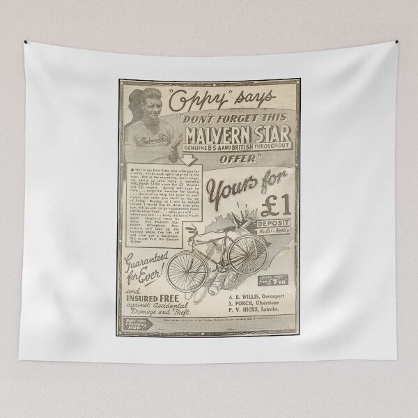 Item preview, 1937 Malvern Star Bicycle Vintage Advert - Champion Oppy Opperman Endorsement designed and sold by taspaul.
