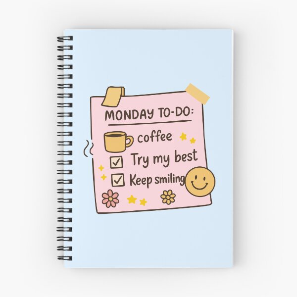 Item preview, Cute Monday To-Do List Illustration designed and sold by graphicnew.