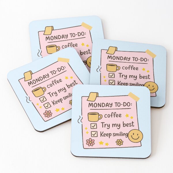 Item preview, Cute Monday To-Do List Illustration designed and sold by graphicnew.