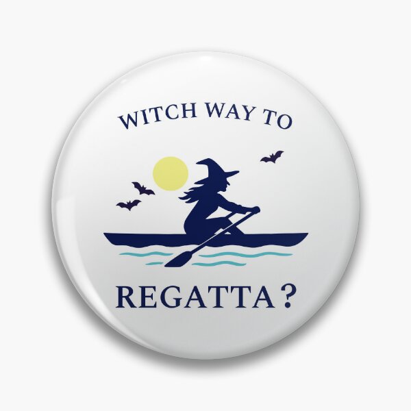 Item preview, Witch Way to Regatta? Rowing Crew Sport Boat Racing designed and sold by LadyInEverGreen.