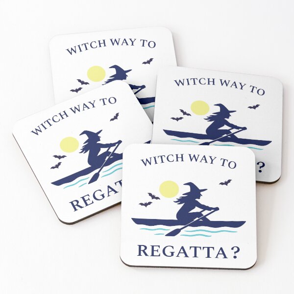 Item preview, Witch Way to Regatta? Rowing Crew Sport Boat Racing designed and sold by LadyInEverGreen.