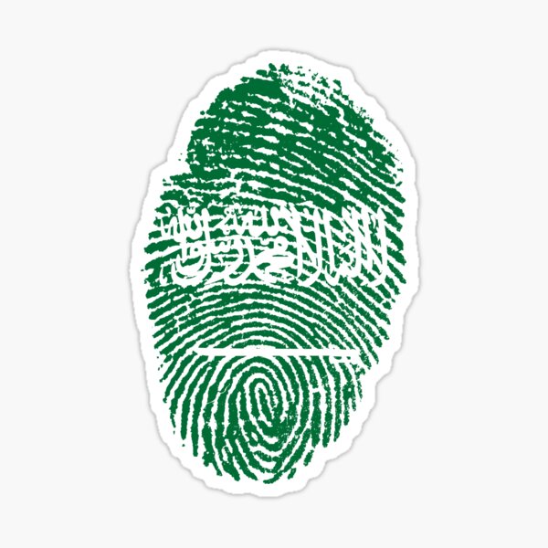 Item preview, Saudia Arabia Flag Design (Fingerprint) designed and sold by Omar Dakhane.