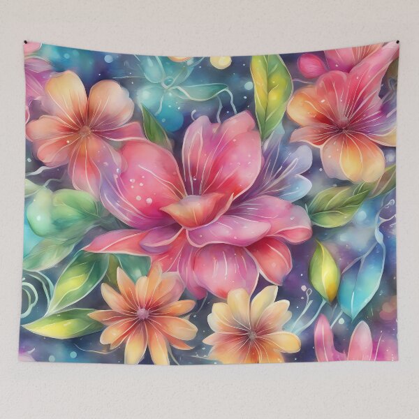 Item preview, Neon Flower Shower designed and sold by CalmnessbyChoice.