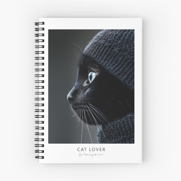 Item preview, Gato negro con gorro negro mirando hacia la izquierda designed and sold by Karen Lee J.