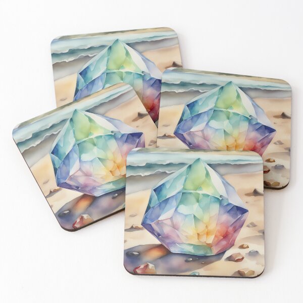 Item preview, Rainbow Crystal on Beach designed and sold by CalmnessbyChoice.