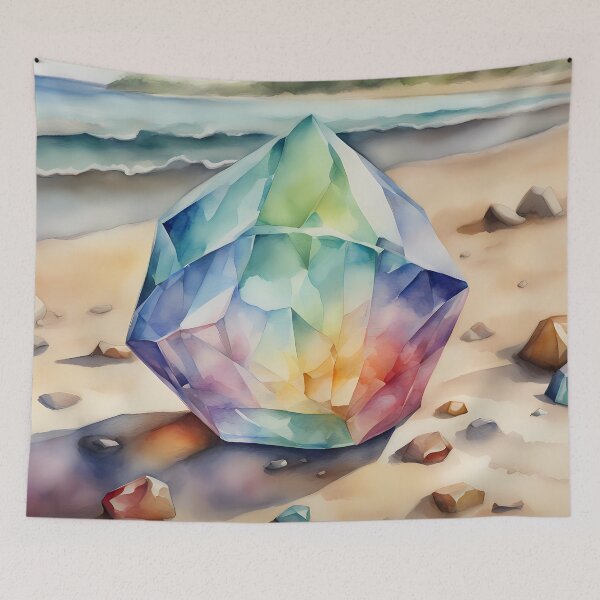 Item preview, Rainbow Crystal on Beach designed and sold by CalmnessbyChoice.