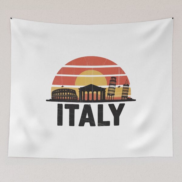 Item preview, Italy retro citscape design designed and sold by EmeraldeaArt.