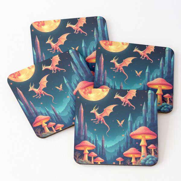 Item preview, Crystal Dragons & Cosmic Forest designed and sold by 1R6V.