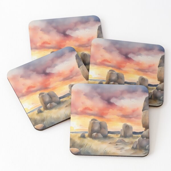 Item preview, Rocks on Field at Dawn designed and sold by CalmnessbyChoice.