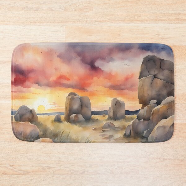 Item preview, Rocks on Field at Dawn designed and sold by CalmnessbyChoice.