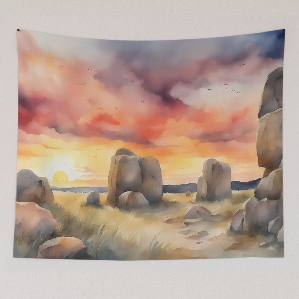 Item preview, Rocks on Field at Dawn designed and sold by CalmnessbyChoice.