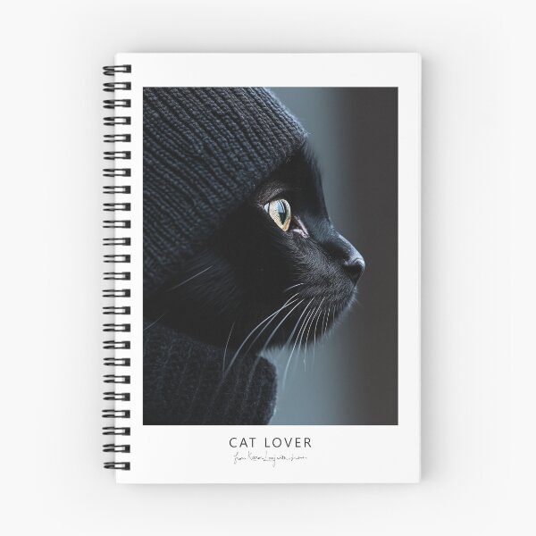 Item preview, Gato negro con gorro negro mirando hacia la izquierda designed and sold by Karen Lee J.