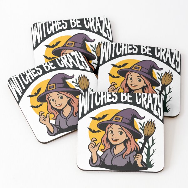 Item preview, Witches Be Crazy - Spooky Fun Design heerful witch, flying bats, and a full moon, it's perfect for Halloween T-Shirt designed and sold by Koony House and Field.