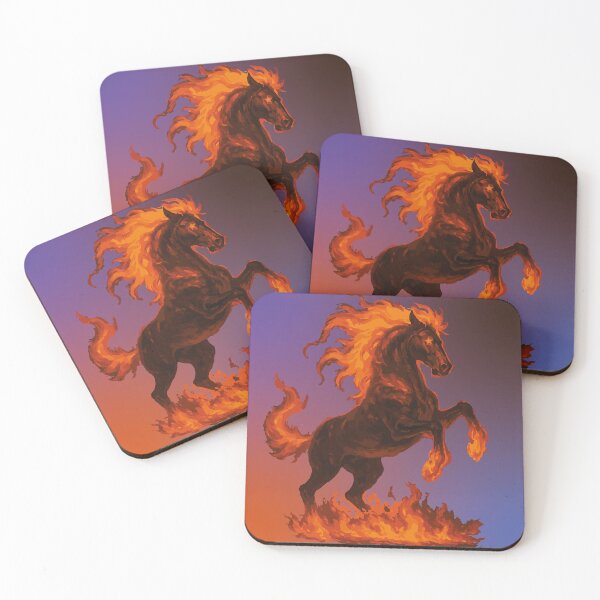 Item preview, Fire Horse Spirit – Fiery Stallion with Gradient Background designed and sold by CheriTanya.