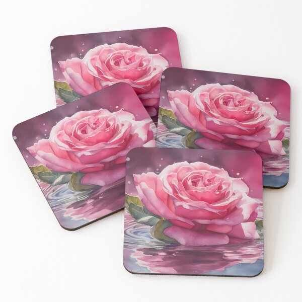 Artikelvorschau, Heiße rosa Rose im Teich entworfen und verkauft von CalmnessbyChoice.
