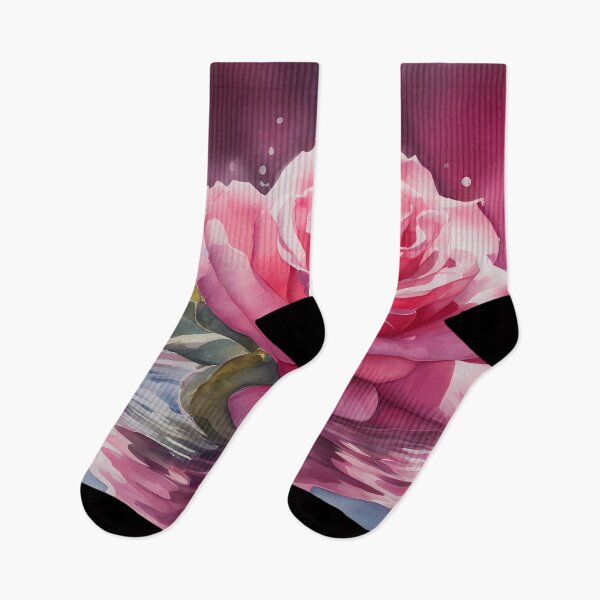Artikelvorschau, Heiße rosa Rose im Teich entworfen und verkauft von CalmnessbyChoice.