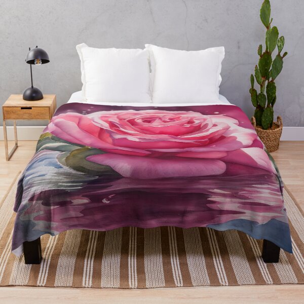 Artikelvorschau, Heiße rosa Rose im Teich entworfen und verkauft von CalmnessbyChoice.