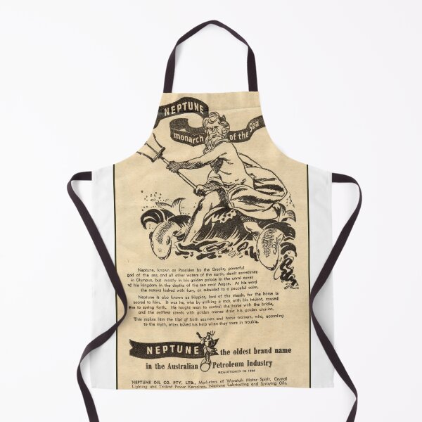 Item preview, Vintage Neptune Petroleum Advert - Retro Australian Fuel Company Poster  designed and sold by taspaul.