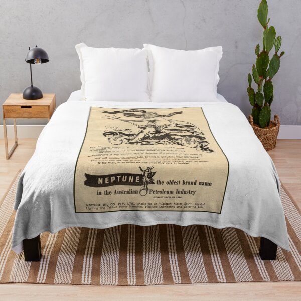 Item preview, Vintage Neptune Petroleum Advert - Retro Australian Fuel Company Poster designed and sold by taspaul.