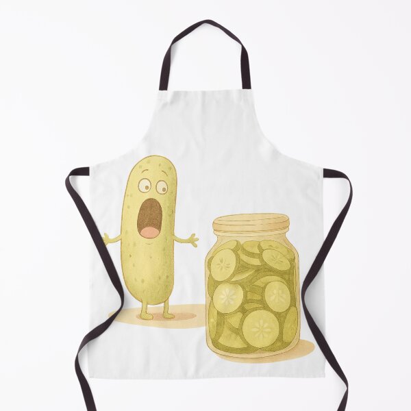 Item preview, Funny Surprised Pickle and Jar designed and sold by Clinomania Art.