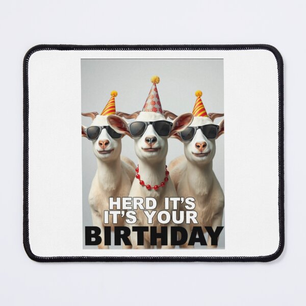 Item preview, Herd It's Your Birthday cute kawaii meme gift balloons cow goat designed and sold by CheeseBlueprint.