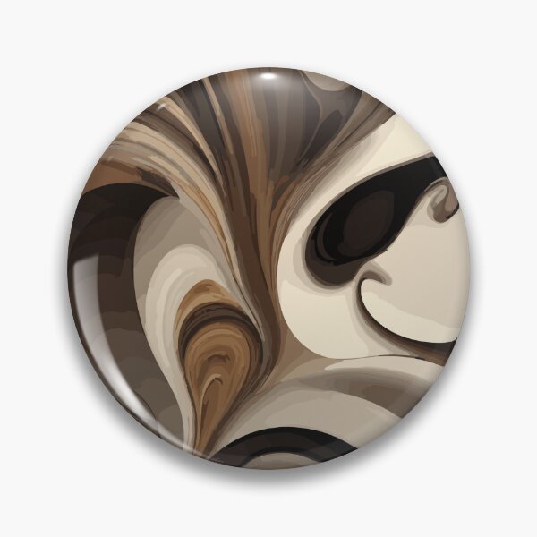 Item preview, Retro Fantasy Swirl Abstract Beige Brown and Black designed and sold by Atokeh.