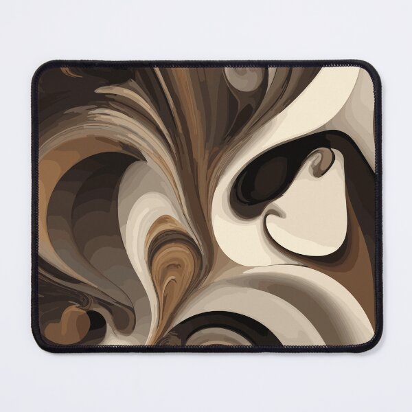 Item preview, Retro Fantasy Swirl Abstract Beige Brown and Black designed and sold by Atokeh.