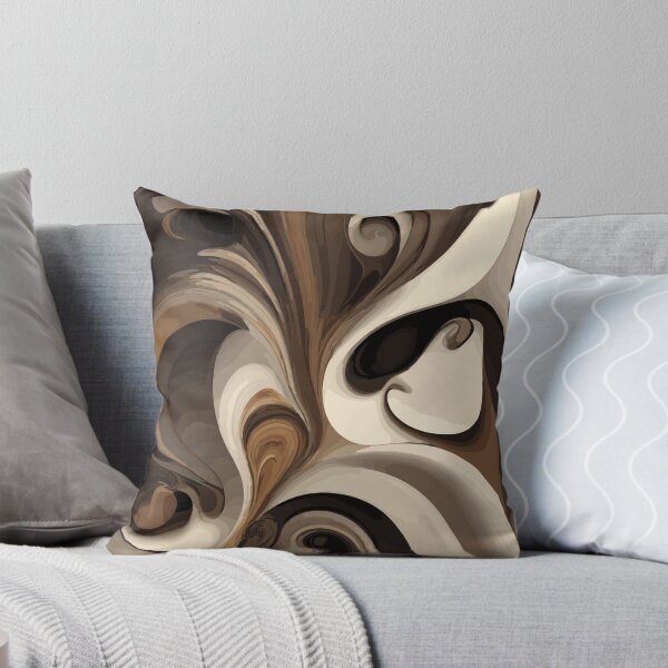 Item preview, Retro Fantasy Swirl Abstract Beige Brown and Black designed and sold by Atokeh.