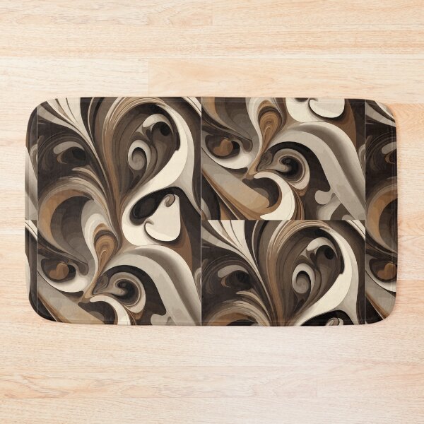 Item preview, Retro Fantasy Swirl Abstract Beige Brown and Black designed and sold by Atokeh.