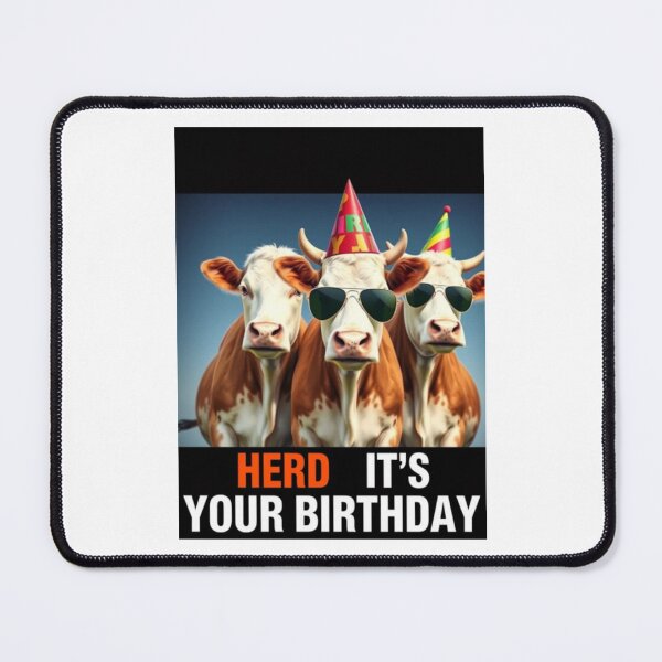 Item preview, Herd It's Your Birthday cute kawaii meme gift balloons cow designed and sold by CheeseBlueprint.