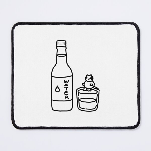Item preview, a Cat on the glass with the water bottle designed and sold by superbaechoo.